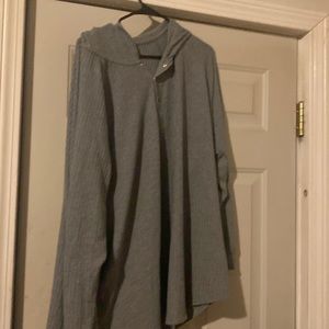 Torrid gray waffle top hoodie